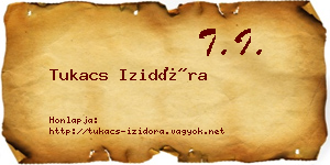Tukacs Izidóra névjegykártya